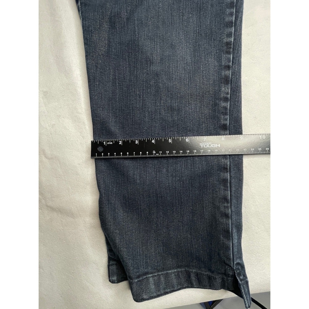 Ellen Tracy Jeans Women 18 Blue Dark Wash Straight Leg Mid Rise Denim Pants - Picture 8 of 10